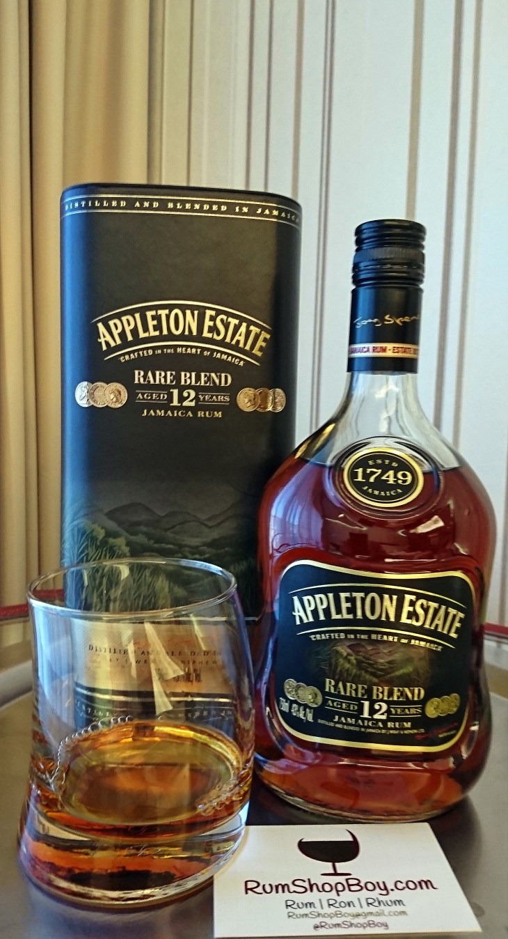 Appleton 12yo "Rare Blend" Rum: Tin, Bottle &amp; Glass