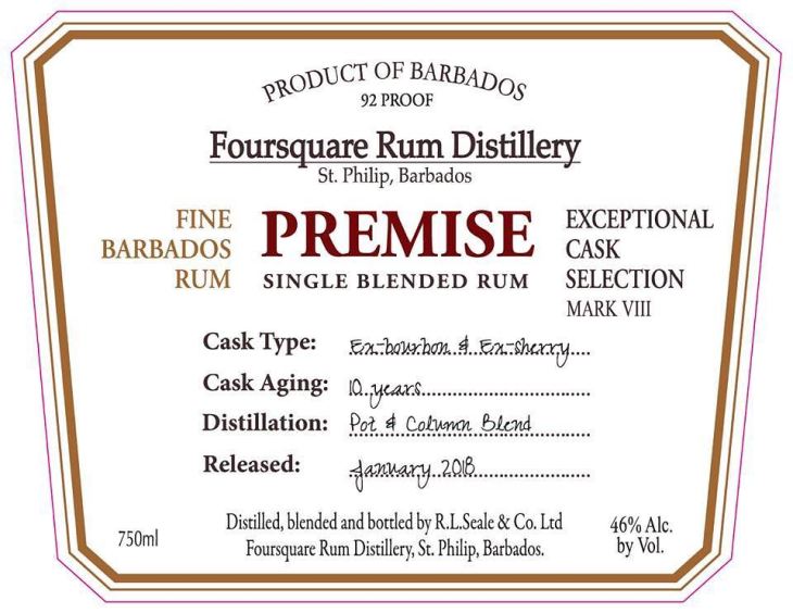 Foursquare ECS VIII "Premise": Label (Photo from Internet)