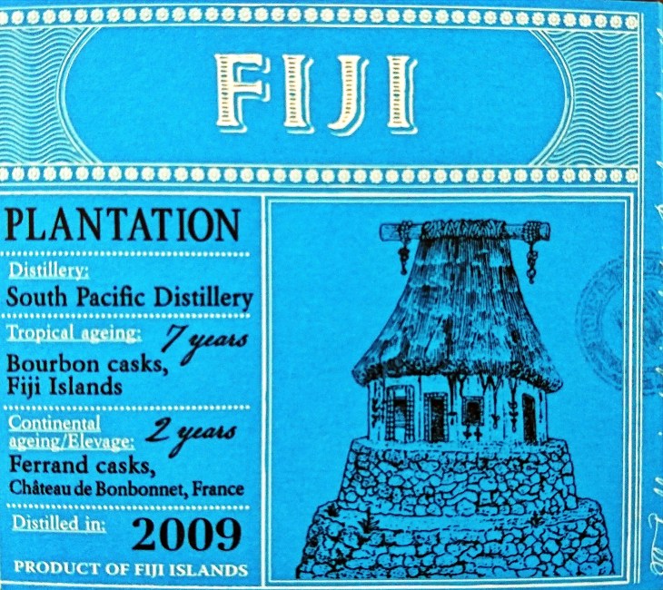 Plantation Fiji 2009 Rum: Box Label