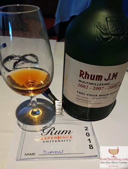 Rhum JM Multimillésime: Bottle and Glass