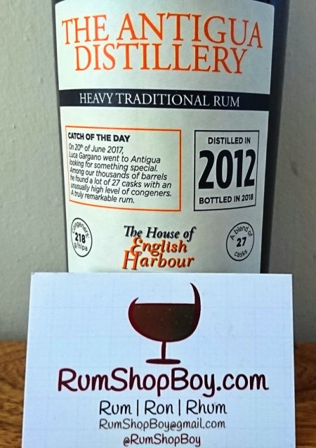 Antigua Distillery Velier "Heavy" Rum: Bottle (Front Label)