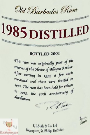 1985 Distilled Label
