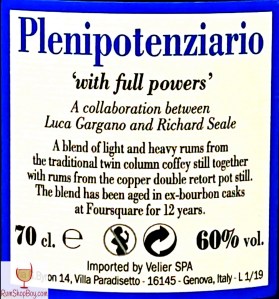 Plenipotenziario Rear Label