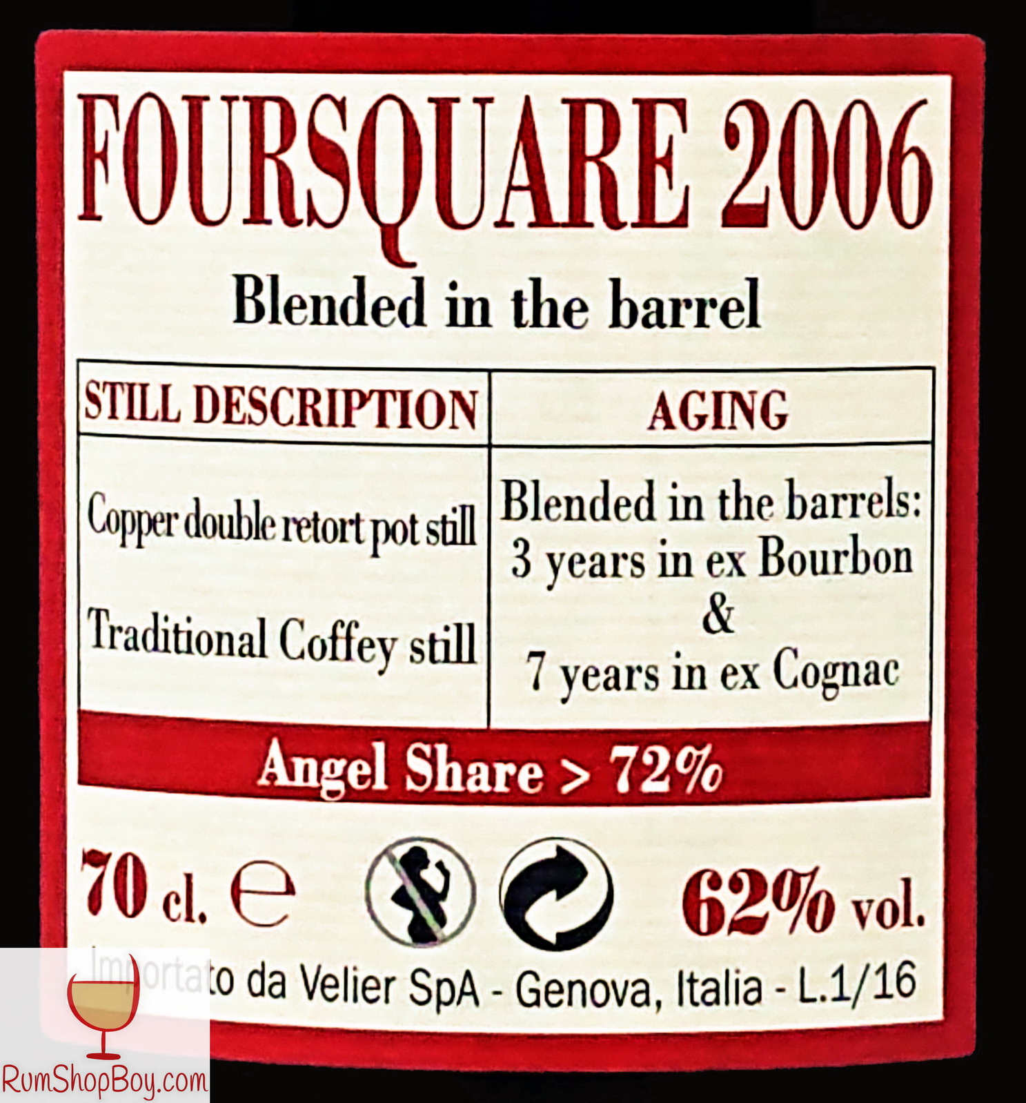 Foursquare 2006 Rear Label