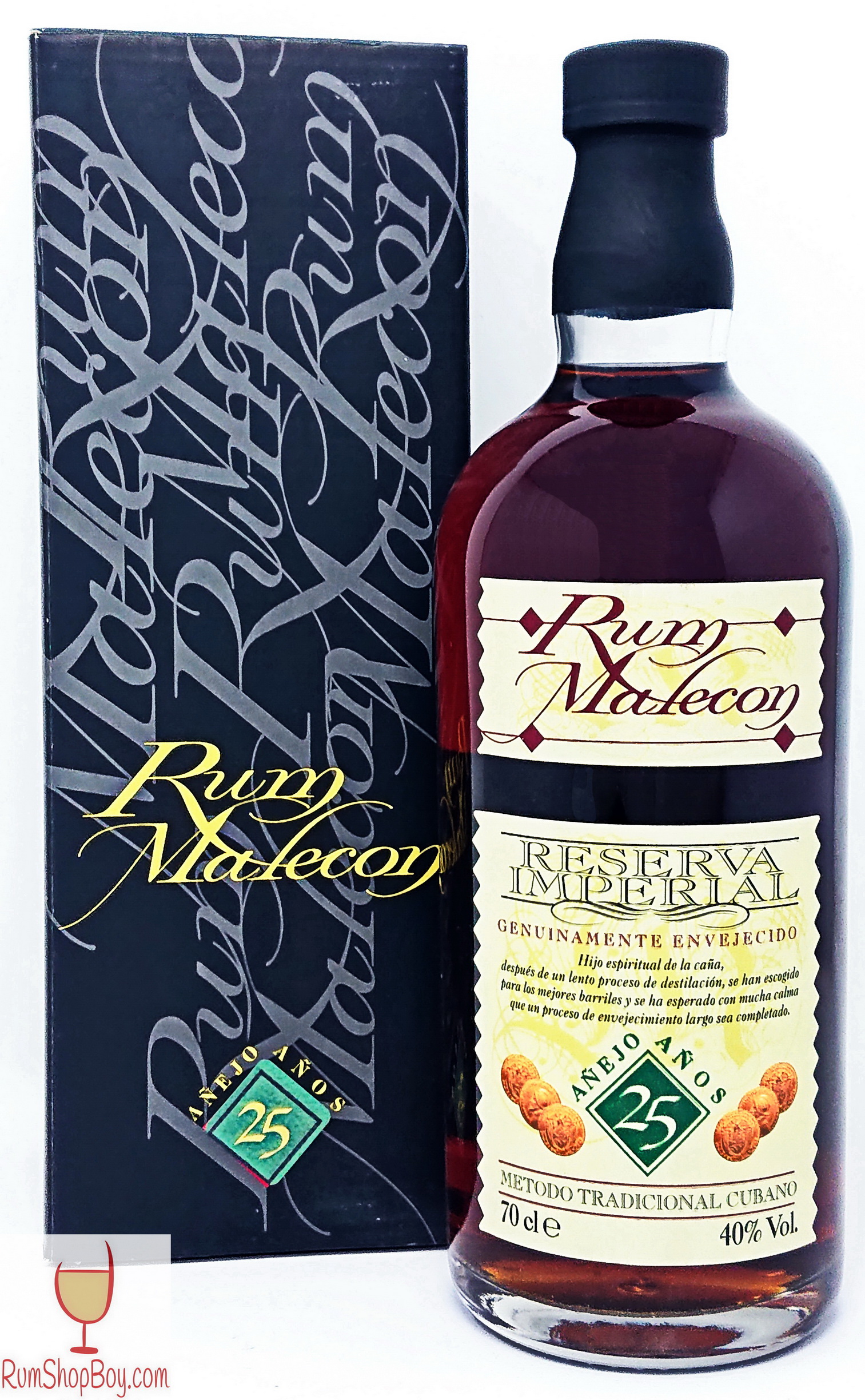 Rum Malecon 25yo Box and Bottle