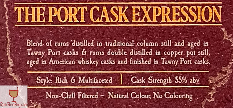 Mount Gay Port Cask Expression Label